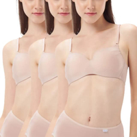 เสื้อชั้นในไร้โครง รุ่น WB3X96 Set 3 ชิ้น สีเบจ