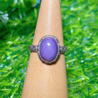 Cincin Charoite, PR41, Tetapan S925, Saiz Boleh Laras, Reka Bentuk dengan Sijil