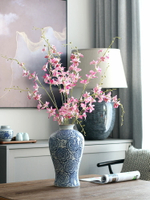 石斛蘭裝飾花蝴蝶蘭仿真花擺件假花客廳落地大型花束