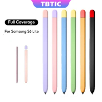 TBTIC For Samsung S6 Lite Pencil Case Protective Cover Silicone Sleeve Soft Colorful