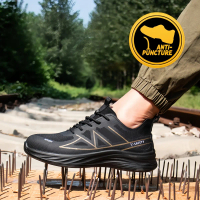 Size 38-44 Men's New anti-smashing and anti-puncture safety shoes, lightweight wear-resistant, safet