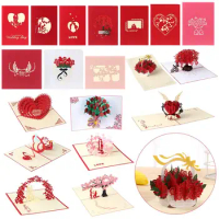 Christmas Pop Up Gift Party Supplies With Envelope Valentines Day Thank You Cards Wedding Invitations Greeting Cards