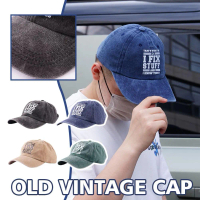 Washed Old Letters Embroidered Baseball Cap Outdoor Travel Baseball Sunshade Unisex Cap W8R9