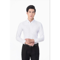 ÁO SƠ MI NAM ADAM STORE TRẮNG TRƠN CHUN SMT24 - ADAM STORE HCM