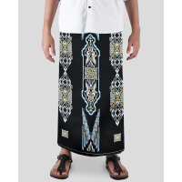 SARUNG PREMIUM CAP MANGGA GOLD KEMBANG DGW HITAM KUNING GKDGW42