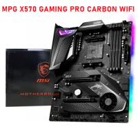 New MSI MPG X570 GAMING PRO CARBON WIFI Motherboard DDR4 4400MHz PCIe 4.0 HDMI 1.4 M.2 CrossFire AMD X570 Desktop Placa-mãe AM4
