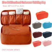 Multifunctional Toiletry Organizer Underwear Bra Finishing Bag Space Saver High Capacity Cosmetics Bags Waterproof Travel Box
