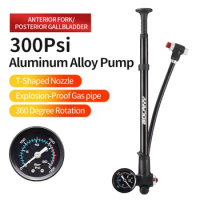 Bolany Bike Fork Air Pump 300psi Portable High-pressure Gauge Rear Suspension Shock Absorber Mountain Bicycle accessories