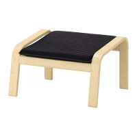 POÄNG 椅凳, 實木貼皮, 樺木/knisa 黑色