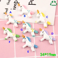 Unicorn Charms Resin Charms for Slime colorful Charms 10pcs Flatback Cabochons for Kids accessories DIY scrapbooking Charms