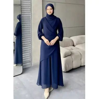 Gamis Wanita Remaja Mahogany Simple Elegan Jumbo Lld 120 Ceurty Babyoll Polos Kekinian Terbaru 2025