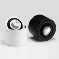 New 360 degree Rotating COB LED Downlight 7W 12W 20W Spot Led Light Surface Mounted COB Led Ceiling Lamp Free Shipping