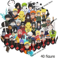 Naruto blocks Building Blocks Anime cartoon Japanese Characters Action Figures Heads Kid Toys Minifigures