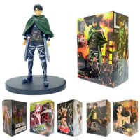 18cm Anime Attack On Titan Figure Toy Standing Action Captain Levi Doll PVC Model High-quality Exquisite Ornaments Collect Gifts