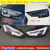 Pair 2017 2018 2019 A4 LED Headlight Assembly for A4 A4L B9 Headlights Xenon to LED Headlamps Front Head Lights Car Accessories