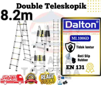 DALTON Tangga aluminium lipat teleskopik 8.2 meter Double teleskopik 8,2 meter Tangga teleskopik dou