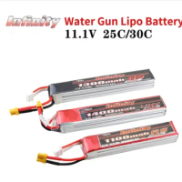 Infinity Water BB Gun Lipo Battery 3S 11.1V 1100mAh 1300mAh 1400mAh 25C 30C T-Plug Tamiya SM Connector RC Parts