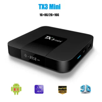 Android 8.1 TX3 Mini Smart TV BOX Amlogic RK3228A Quad-Core 2GB 16GB 2.4G WiFi 1080p 4K For Google Set Top Digital Media Player