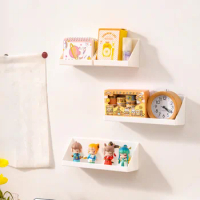 Wall-mounted hole-free Bathroom Shelf Bathroom Small Objects Mirror Cabinet Organizer Kitchen Spice Storage Storage Desk