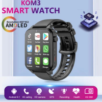 SERVO KOM3 NEW 4G+64G Smart Watch Phone 1.99”HD Dual Camera GPS Google Play Store Game Sport WIFI 2024 For Android IOS Men Watch