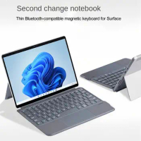 Bluetooth-compatible Keyboard Ergonomic Bluetooth Keyboard Type Cover for Surface Go 3/2 Backlit Wireless Trackpad Rechargeable
