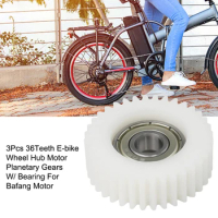 3Pcs 36Teeth E-Bike Wheel Hub Motor Planetary Gears W/ Bearing Electric Bicycle Replacement Parts 38*38*12mm For Bafang Motor