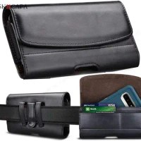 Universal Leather Phone Pouch For OnePlus Ace2 Pro Belt Clip Waist Bag For OnePlus Ace 2V Hanging Waist Wallet Card Holder Cover