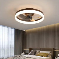 LED Ceiling Light Fans AC DC Fan Bedroom Lamp Lighting For Living Room Decorative Lamps Ventilated Silent With Remote Control