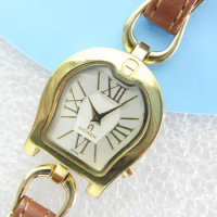 Roman numerals Belt+Metal quartz Lady‘s watch aigner