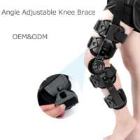 Medical Hinged Keen ROM Knee Brace Angle Adjustable Surgical fixation operative stabilization Fracture Support Sprain Post-Op