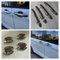 For Honda Freed 2017 2018 2019 ABS Chrome Car Side Door Handle Cover Bowl Frame Trims Decoration Sticker Car-Styling Accessories