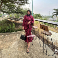 Rinus Dress - Baju Gamis Cradenza Mermaid Kekinian Premium - Gamis Kondangan - Gamis Bridesmaid - Ba