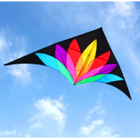free shipping 2m large delta kite flying toys kites for adults Seven-coloured flowers kite surfing outdoor games inflatable toys