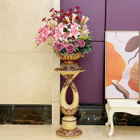 歐式大花瓶擺件客廳落地干插花高檔別墅酒店假花裝飾花器美式復古