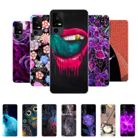 Print Silicone Case For TCL 40 XL Case 40XL Black TPU Soft Coque Funda for TCL 40 XL T608M Cover TCL40XL Phone Case