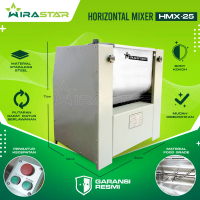WIRASTAR Horizontal Mixer with Cover 25kg - Paket Mesin Mixer Mie Stainless Steel Body Machine