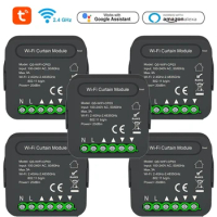 QS-Zig-bee/Wifi-CP03 Tu-ya Zig-Bee/WiFi Curtain Switch Module for Roller Shutter Blinds Motor Home Google Home Alexa Control