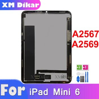 For Apple iPad Mini 6 Mini6 A2567 A2568 A2569 LCD Display with Touch Screen Digitizer Sensor Glass Panel Assembly Replacement
