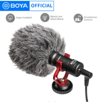 BOYA BY-MM1 Professional Cardioid Shotgun Microphone for iPhone Android Smartphone PC Canon Nikon DSLR Camera Recording Vlog