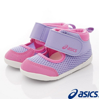 ASICS日本亞瑟士機能童鞋-休閒高筒學步鞋TUS117-513粉紫(寶寶段)