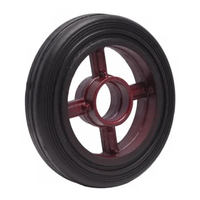 ล้อรถเข็นยางตันอะไหล่ รุ่น MAX WHEEL ขนาด 12 นิ้ว (30 ซม.) สีแดง - ดำ