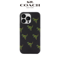 【COACH】iPhone 14 精品真皮手機殼 小恐龍