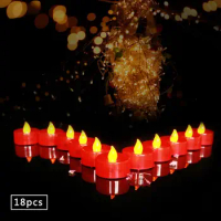 18pcs/pack LED Candles Tea Lights Flameless Candles Lamp LED tealight Battery Candles Lights for Party Wedding Decoration