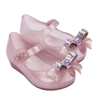 Mini Girls Sandals Bowknot Jelly Shoes Children Sandals Breathable Non-Slippery High Quality Summer Jelly Shoes