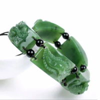 100% natural and Green Jade Scorpion centipede toad jade bracelet and Tian Biyu