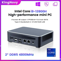 KingNovy 13th Gen intel mini PC Gaming Computer i9 13900H i7 13700H Thunderbolt 4 DDR5 DDR4 NVME 2*2.5G LAN desktop 4*4K WiFi6