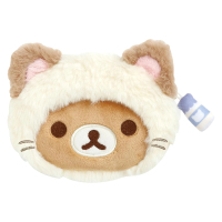 【San-X】拉拉熊 懶懶熊 貓咪湯屋系列 絨毛化妝包 零錢包 一起泡湯吧(Rilakkuma)
