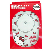 小禮堂 Hello Kitty USB玻璃保溫杯墊 恆溫杯墊 暖暖杯墊 USB杯墊 (紅 蝴蝶結)