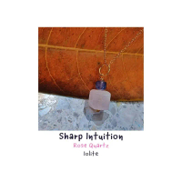 จี้พร้อมสร้อย หินแท้ Rose Quartz + Iolite Pendant Necklace (เสริมความแหลมคมสัญชาตญาณ)