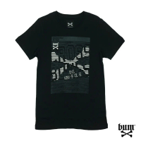 Become a trendsetter right away! GOOD BUM Men's X-Bones Round Neck CVC Modified Graphic Tees - Black